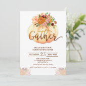 フローラパンプキンフレンドシビングディナー招待状 招待状 (スタンド正面)