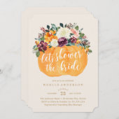フローラパンプキンブライダルシャワー招待状 招待状 (正面/裏面)