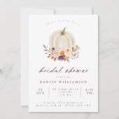 フローラパンプキンプラム&テラコッタブライダルシャワー 招待状 (正面)