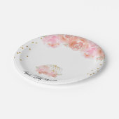 フローラパンプキンベビーショーパーティー紙プレート ペーパープレート (アングル)