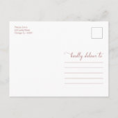 フローラパンプキン秋ブライダルシャワーサンキューポスカ ポストカード (裏面)