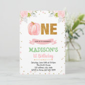 フローラパンプキン1歳の誕生日の招待 招待状 (スタンド正面)