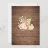 フローラパンプキ素朴ンウッドリースベビーシャワー 招待状 (裏面)