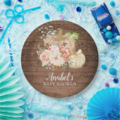 フローラパンプキ素朴ンウッド秋ベビーシャワー ペーパープレート (パーティー)