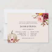 フローラパンプキ結婚ンズリハーサルディナー招待状 招待状 (正面)