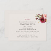 フローラパンプキ結婚ン詳細カード 招待状 (正面/裏面)