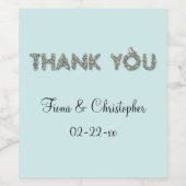 フローラパーソナライズされたありがとう ワインラベル (シングルラベル)