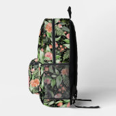 フローラパーソナライズされたおばあちゃんの母の日ブラック プリントバックパック (右)