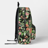 フローラパーソナライズされたおばあちゃんの母の日ブラック プリントバックパック (左)