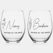 フローラパーソナライズされたの母 ステムなしワイングラス