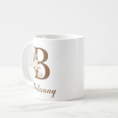 フローラパーソナライズされたの花嫁の手紙Bギフト コーヒーマグカップ (正面左)