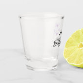 フローラパーソナライズされたは私の花嫁のメイドになる ショットグラス (左)