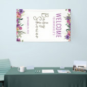 フローラパーソナライズされたウェルカムガールベビーシャワー 横断幕 (トレードショー)