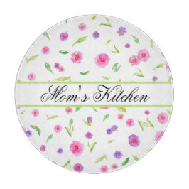 フローラパーソナライズされたガラスの切り取りボード – ギフト カッティングボード