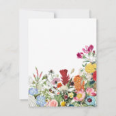 フローラパーソナライズされたガーデンカラフルフラワー ノートカード (裏面)