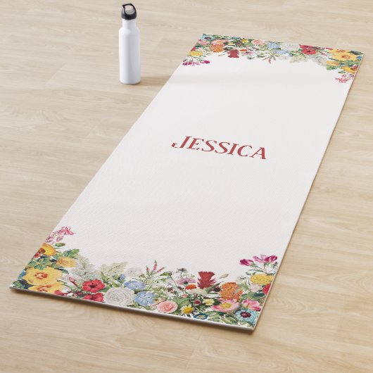 フローラパーソナライズされたガーデンカラフルフラワー ヨガマット (インサイチュ)