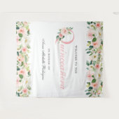 フローラパーソナライズされたキンセアニェラ写真の背景 タペストリー (正面(横))