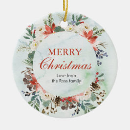 フローラパーソナライズされたクリスマスセラミックオーナメント セラミックオーナメント