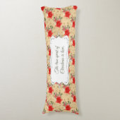 フローラパーソナライズされたクリスマスパターン ボディピロー (正面縦)