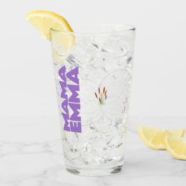 フローラパーソナライズされたグラスカップとリリーデザイン タンブラーグラス