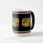 フローラパーソナライズされたコーヒーマグ | 名前をカスタムする贈与 モーフィングマグカップ (正面右)