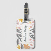 フローラパーソナライズされたサマーバケーション ラゲッジタグ (正面縦)