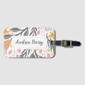 フローラパーソナライズされたサマーバケーション ラゲッジタグ (正面横)