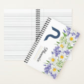 フローラパーソナライズされたスパイラルノートブック(イニシャルP) ノートブック (内側)