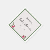 フローラパーソナライズされたスプレー赤ちゃんシャワー スタンダードカクテルナプキン (角)