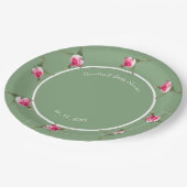 フローラパーソナライズされたスプレー ペーパープレート (アングル)