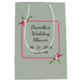 フローラパーソナライズされたスプレー ミディアムペーパーバッグ (正面)