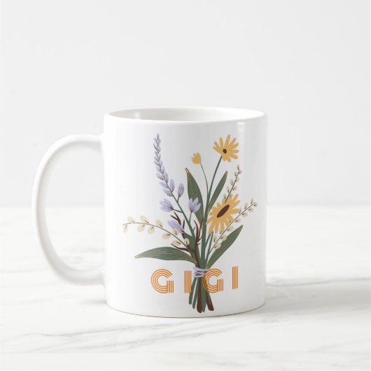 フローラパーソナライズされたセラミック製マグカップ コーヒーマグカップ (左)