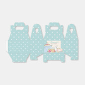 フローラパーソナライズされたティーパーティー水玉模様 フェイバーボックス (折り畳みなし)