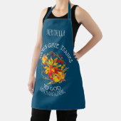 フローラパーソナライズされたハッピー感謝祭クリスチャン エプロン (インサイチュ)