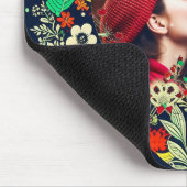 フローラパーソナライズされたハートフレーム写真 マウスパッド (コーナー)