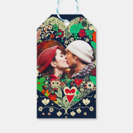 フローラパーソナライズされたハート枠ロマンチックな贈り物 ギフトタグ