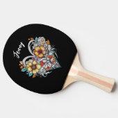フローラパーソナライズされたハート 卓球ラケット (横)