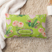 フローラパーソナライズされたパステルサボス ランバークッション (ブランケット)