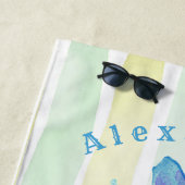 フローラパーソナライズされたビーチタオル ビーチタオル (インサイチュ)