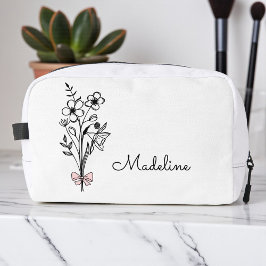 フローラパーソナライズされたピンクボウ誕生日ガール ドップキット