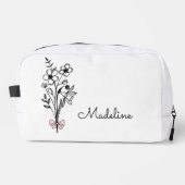 フローラパーソナライズされたピンクボウ誕生日ガール ドップキット (正面)