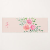 フローラパーソナライズされたピンクヨガマット ヨガマット (正面(横))