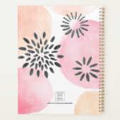 フローラパーソナライズされたピンク プランナー手帳 (裏面)