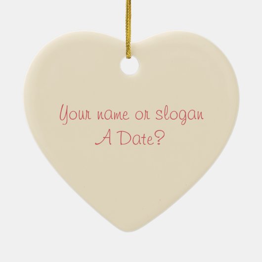 フローラパーソナライズされたピースシンボルヒッピースタイル セラミックオーナメント (裏面)