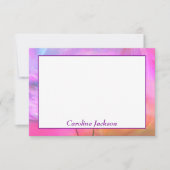 フローラパーソナライズされたファンタジー ノートカード (正面)