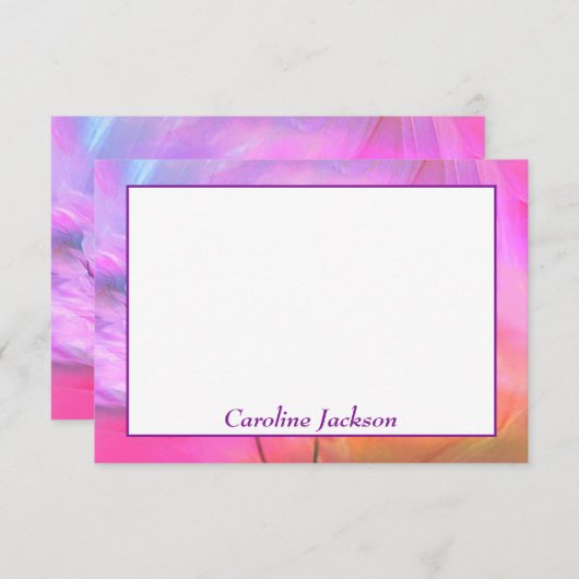 フローラパーソナライズされたファンタジー ノートカード (正面/裏面)