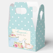 フローラパーソナライズされたブライダルティー水玉模様 フェイバーボックス (オープン)