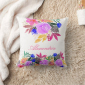 フローラパーソナライズされたブーケ クッション (ブランケット)