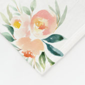 フローラパーソナライズされたベビーガール名フリースブランケット フリースブランケット (角)