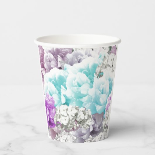 フローラパーソナライズされたベビーシャワー紙カップ 紙コップ (裏面)